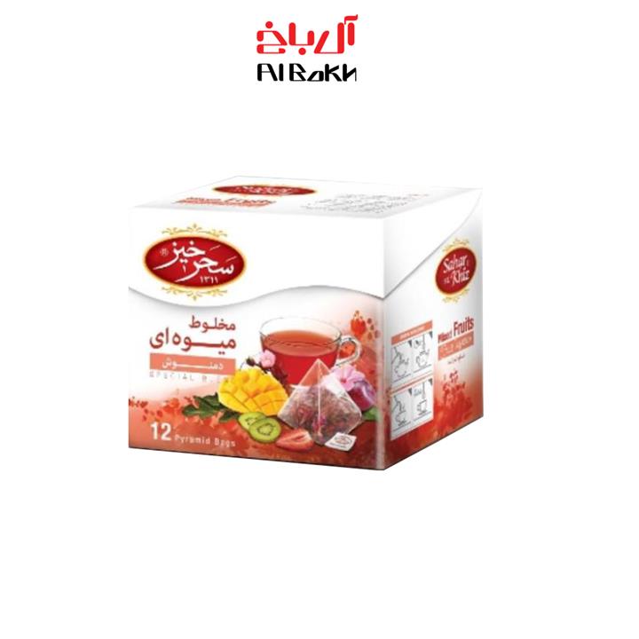 دمنوش مخلوط میوه ای سحر خیز بسته 12 عددی